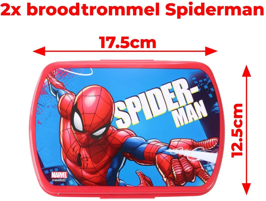 Marvel Spider-Man Junior Broodtrommel 0.5L - Blauw/Rood
