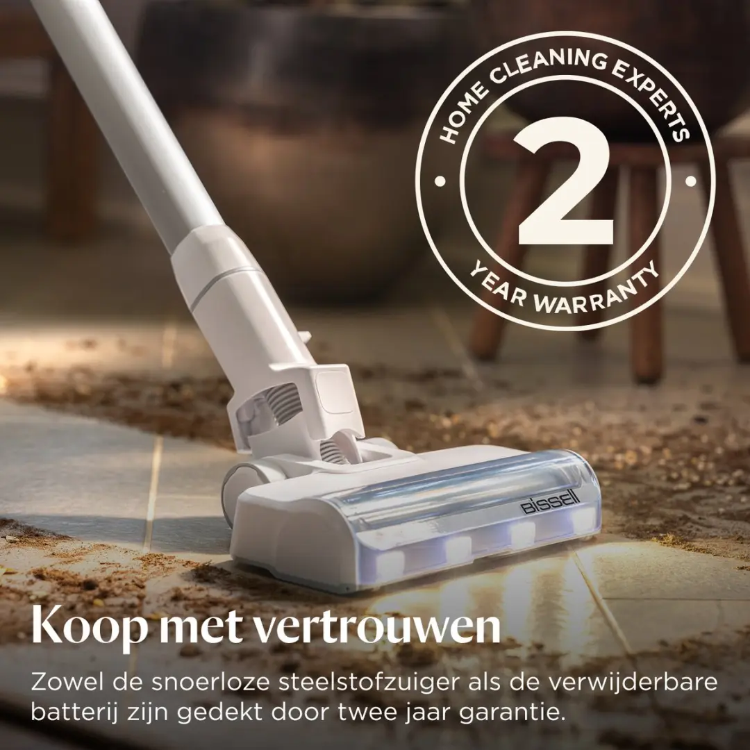 BISSELL PowerClean 4264N Draadloze Steelstofzuiger - 40 Min - HEPA Filter