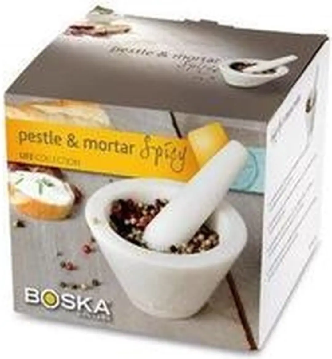 Boska Spicy Marmer Vijzel - ⌀10cm - Wit