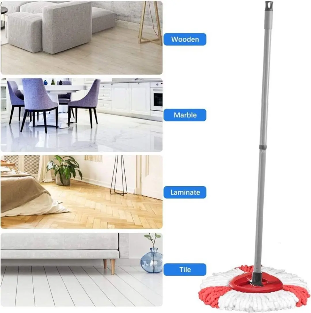 Vileda 2-in-1 Dweilkoppen - 4 Stuks - Wit/Rood
