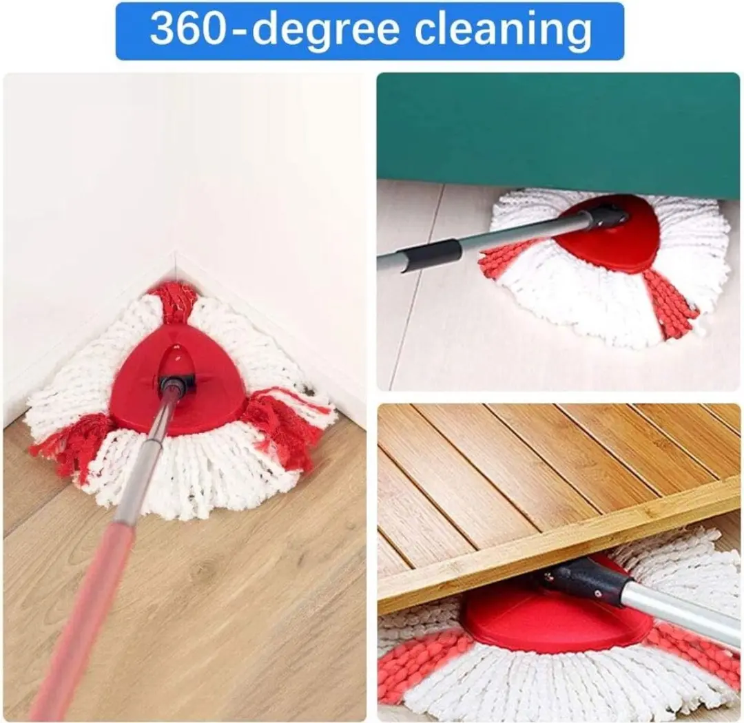Vileda 2-in-1 Dweilkoppen - 4 Stuks - Wit/Rood