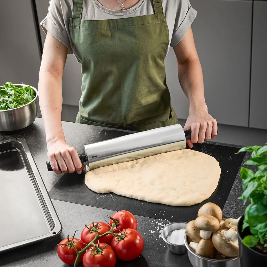 GEFU ROTOLO Deegroller 7cm - RVS/Zwart