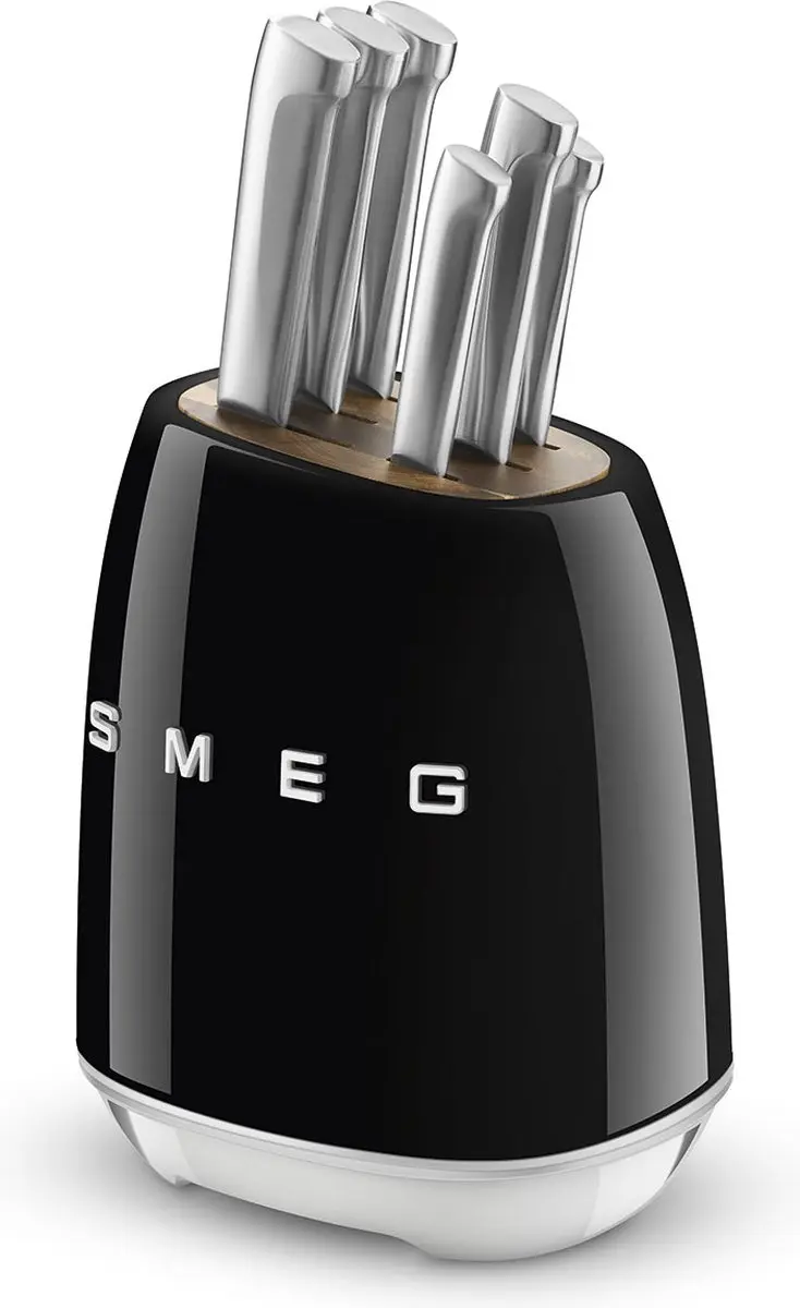 Smeg KBSF02BL Messenblok - 6 Messen - Zwart