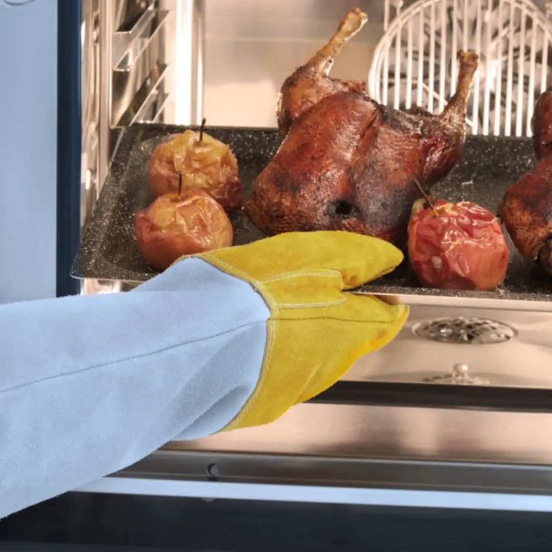 Hendi Hittebestendige Barbecue Handschoenen - 460mm - Geel