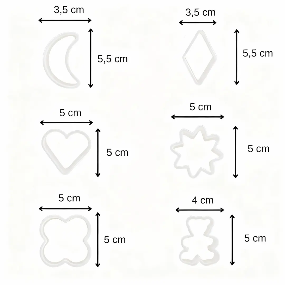 Zenker Uitsteekvormen Set - 6 Stuks Wit