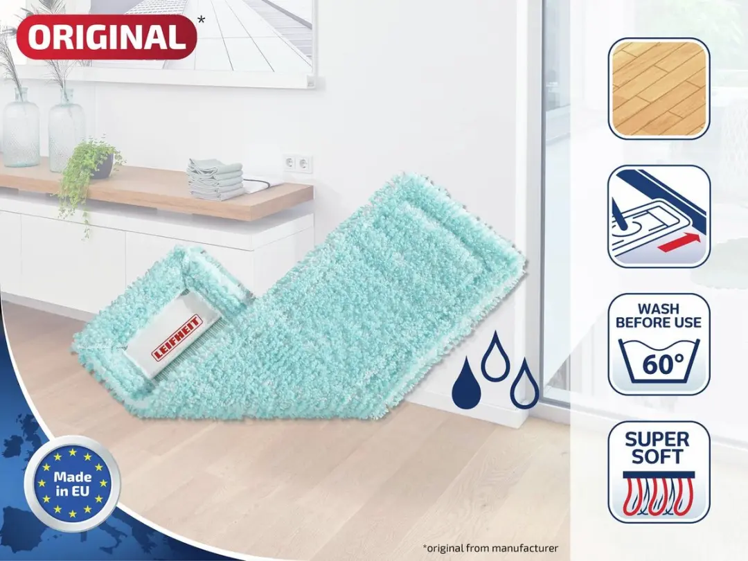 Leifheit Profi Overtrekset 3-delig - 42cm - Wit/Turquoise