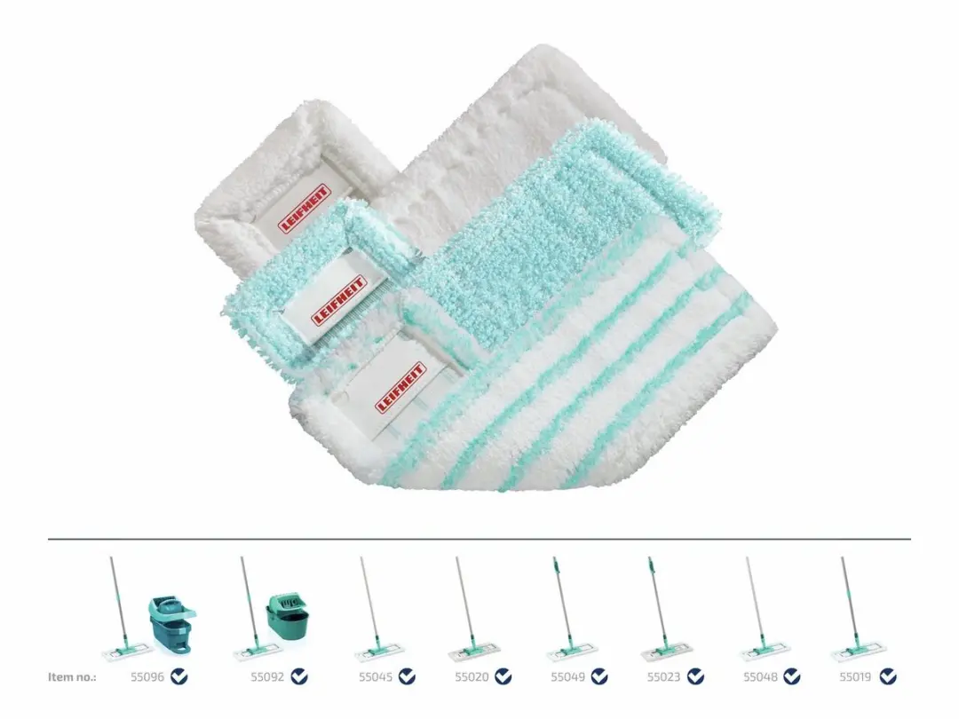 Leifheit Profi Overtrekset 3-delig - 42cm - Wit/Turquoise