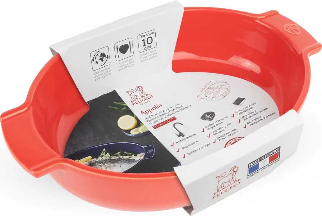 Peugeot Appolia Ovenschaal 31cm - Rood