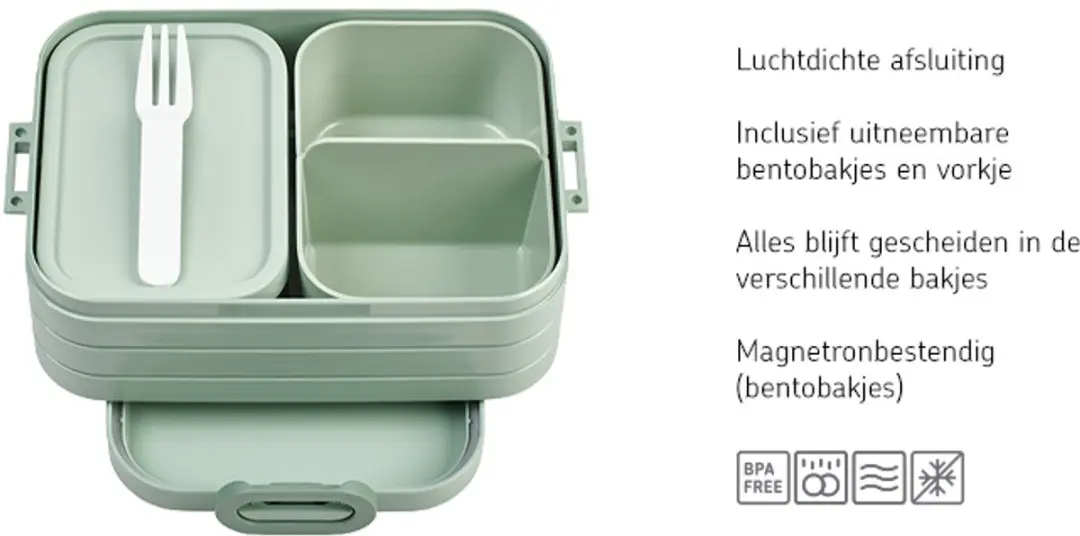 Mepal Bento Lunchbox Midi - Nordic Black - 4 Vakken