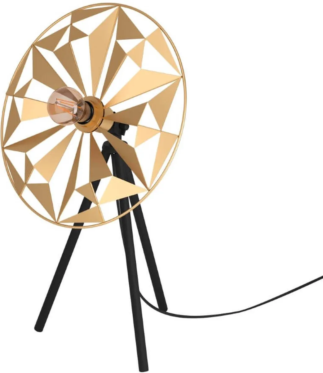 Eglo Castanuelo Tafellamp E27 - 37cm - Zwart/Goud - afbeelding 6 van 6