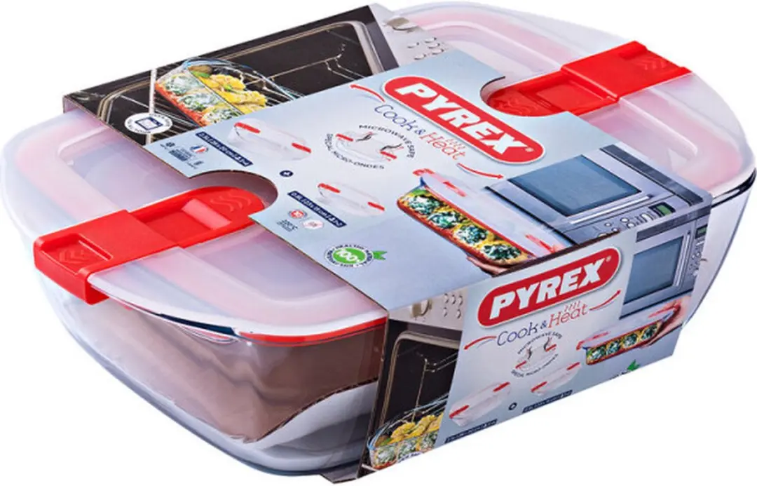 PYREX Cook & Heat Voedselcontainer 2-delig - 0,8L - afbeelding 5 van 5
