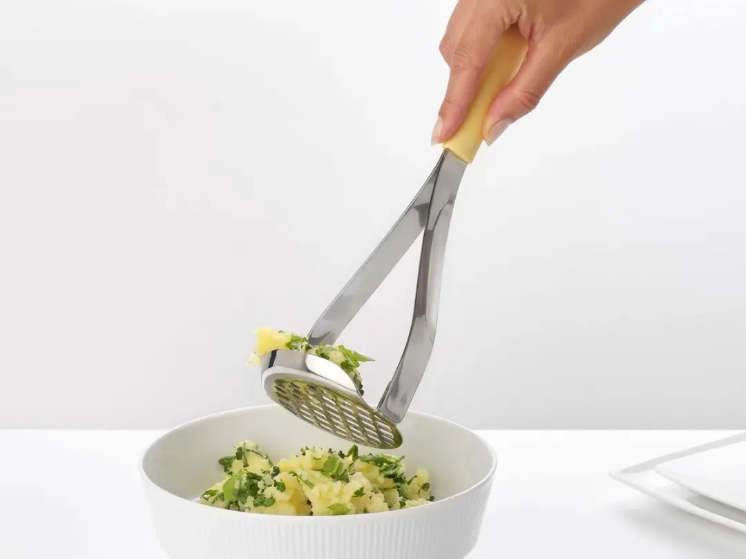 Brabantia Tasty+ Pureestamper plus lepel - Vanilla Yellow