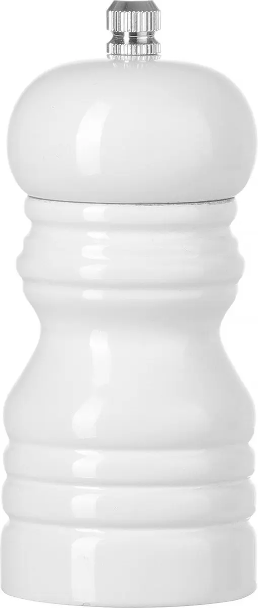 HENDI Witte Houten Zoutmolen 469613 - Keramisch - 113mm