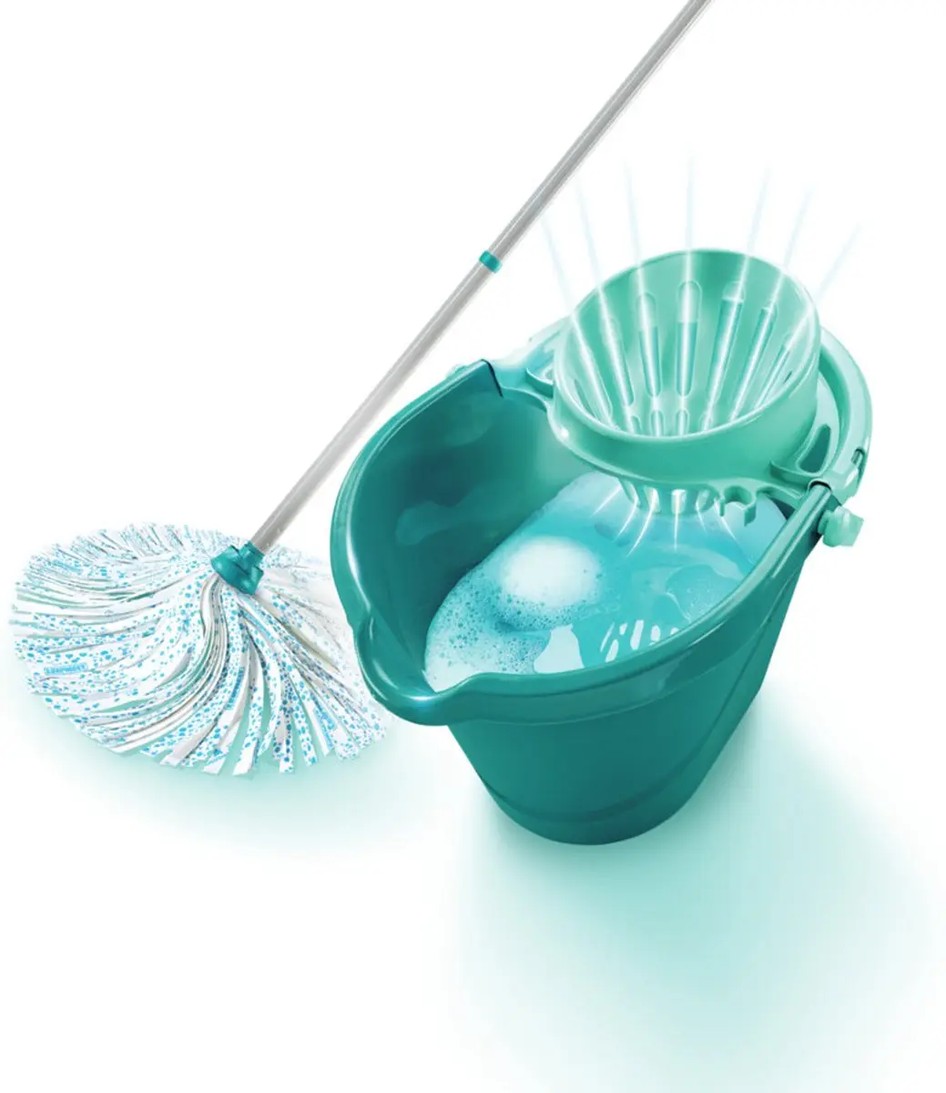Leifheit Classic Mop Set 120cm - Turquoise/Wit