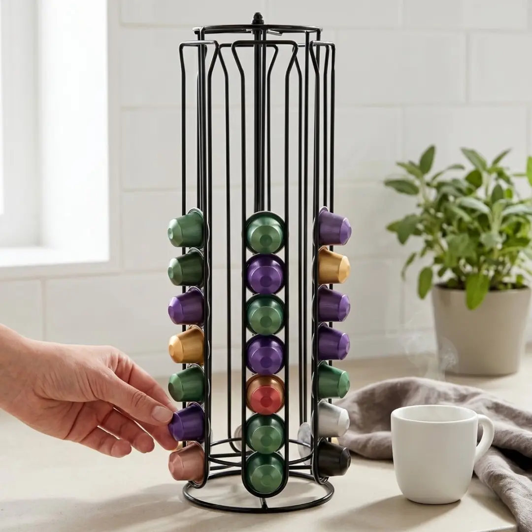 Cookinglife Koffiecuphouder Nespresso - 60 Stuks - Draaibaar - Zwart