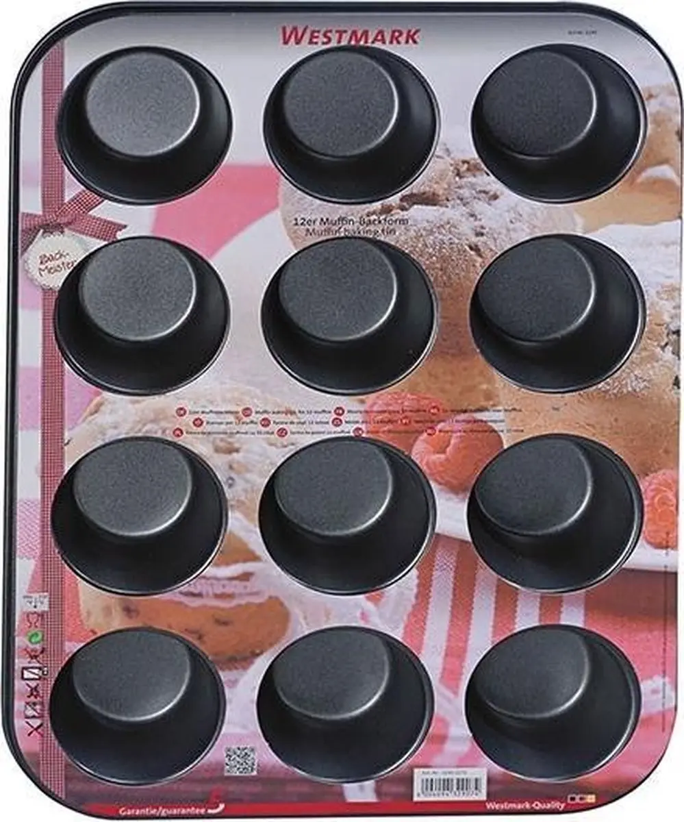 Westmark Back Meister Muffinvorm 12-delig - Antiaanbaklaag - Antraciet