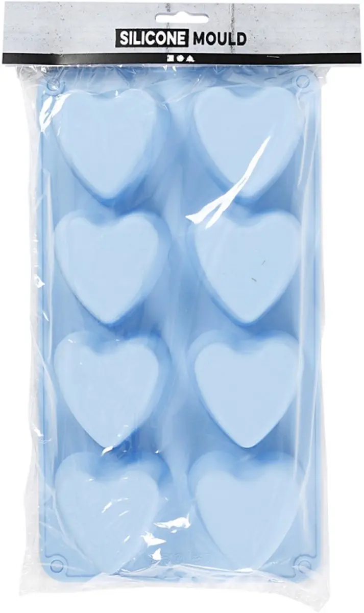 Creativ Company Siliconen Vorm Hart 70x60mm - Blauw