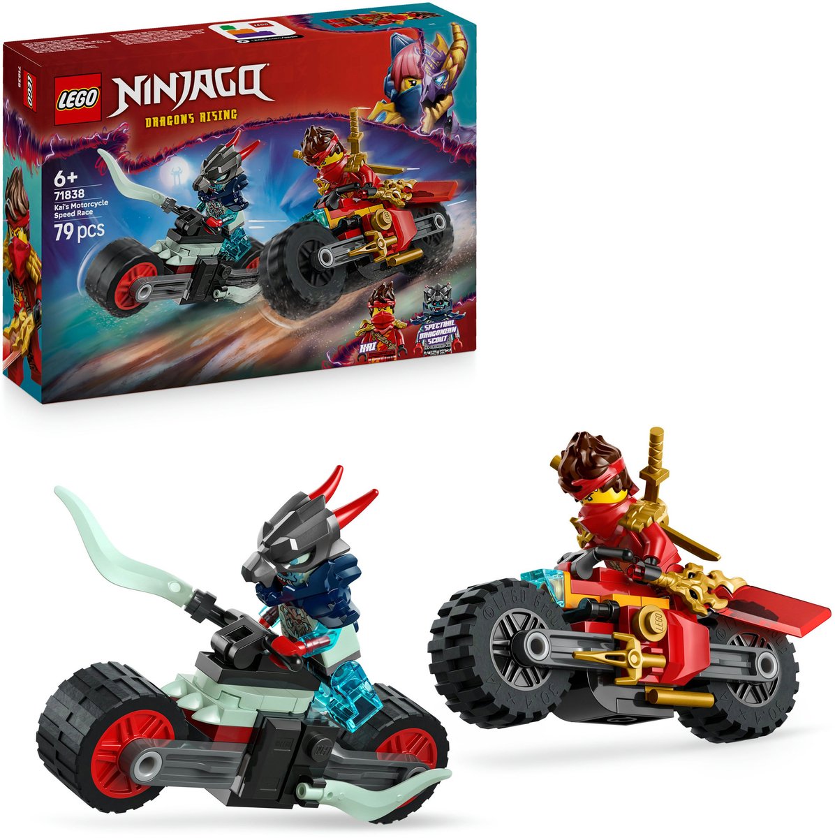 LEGO NINJAGO Kai's Motorrace Bouwpakket voor Kinderen - 71838