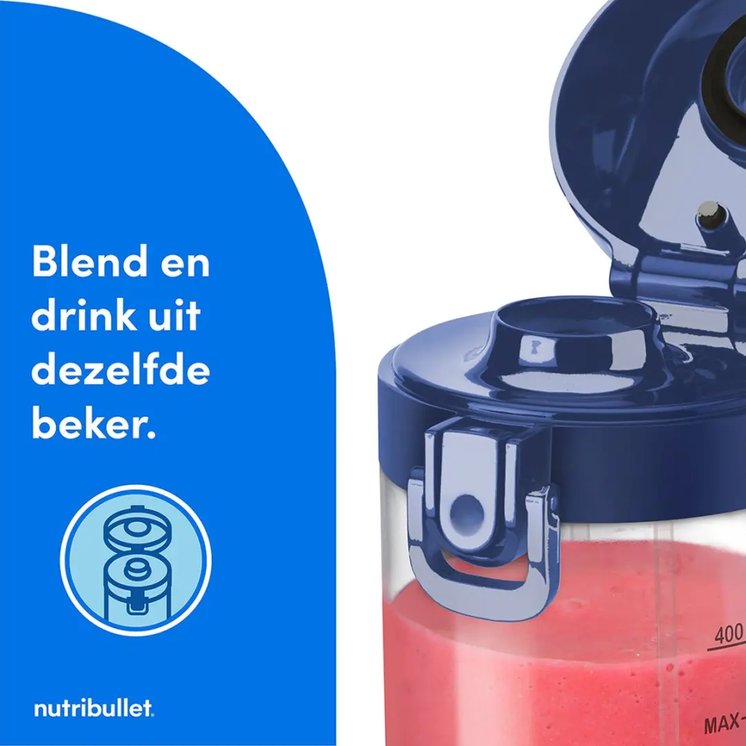 NutriBullet Portable Draadloze Blender 200W - Donkerblauw