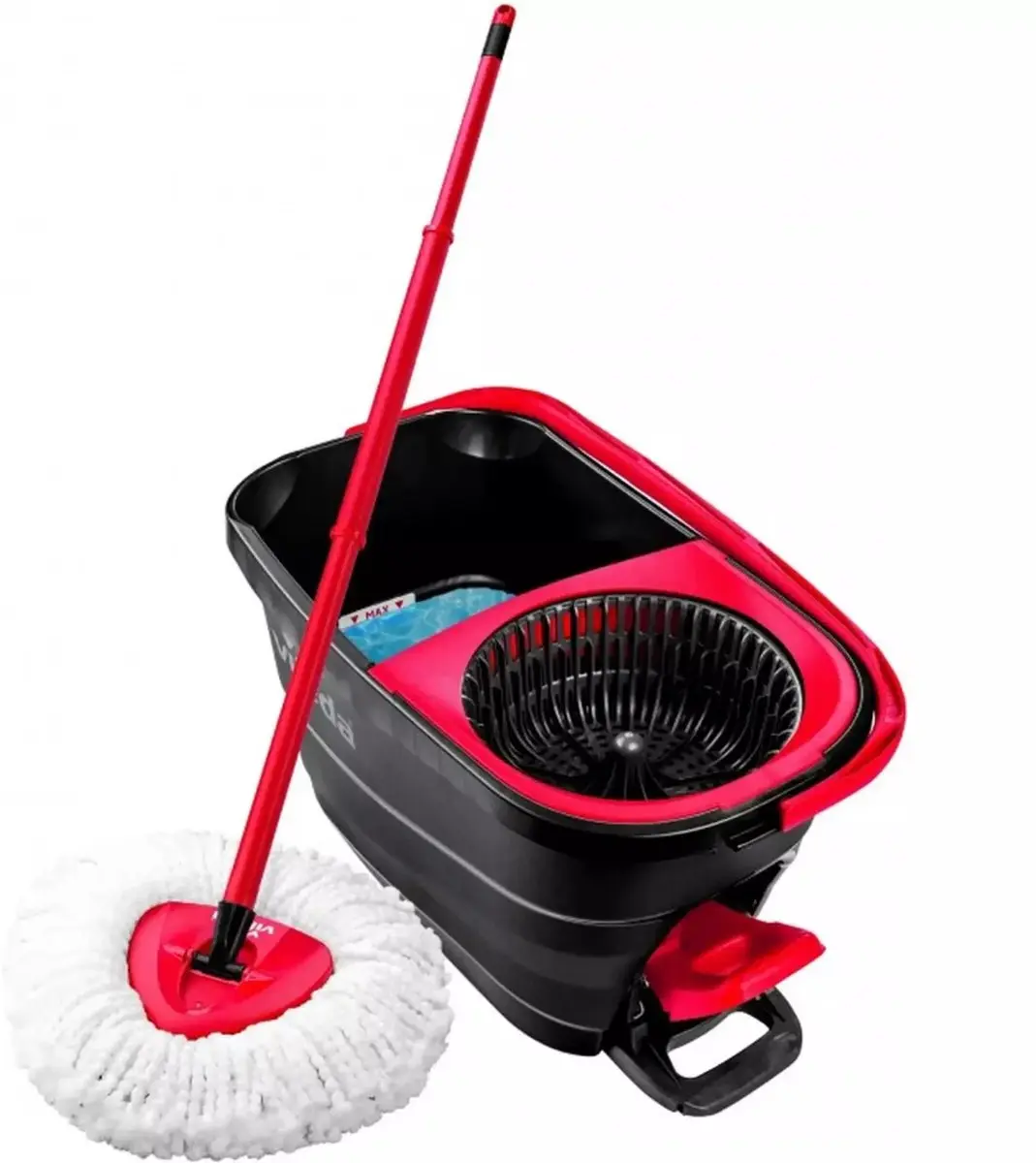 Vileda Turbo Spin Smart Mopset - 5L - Rood/Wit/Grijs