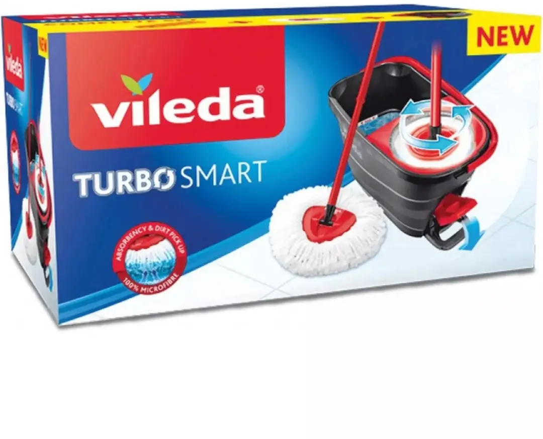 Vileda Turbo Spin Smart Mopset - 5L - Rood/Wit/Grijs