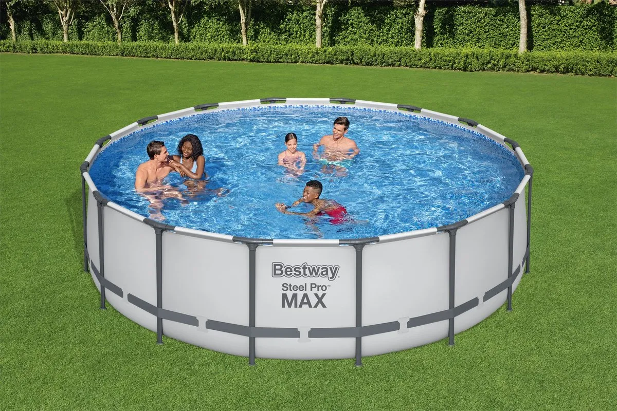 Bestway Steel Pro MAX Zwembadset 488cm - Grijs