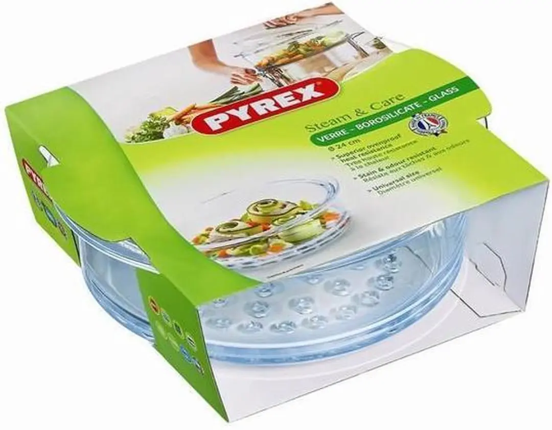 Pyrex Essentials Stoommand 2L - 20cm - Transparant