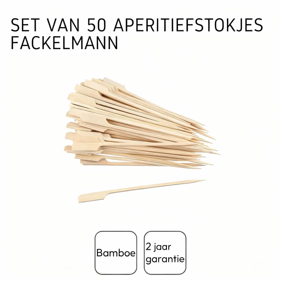 Fackelmann Houten Satéprikkers 15cm - 50 Stuks
