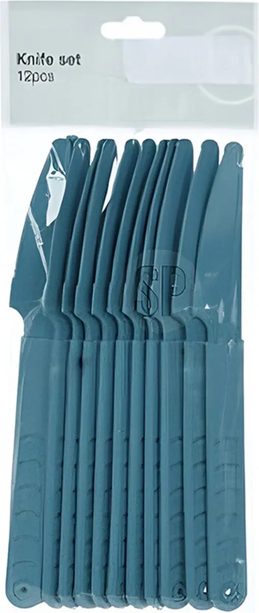 Excellent Houseware Blauwe Herbruikbare Messen 18cm - 10 Stuks