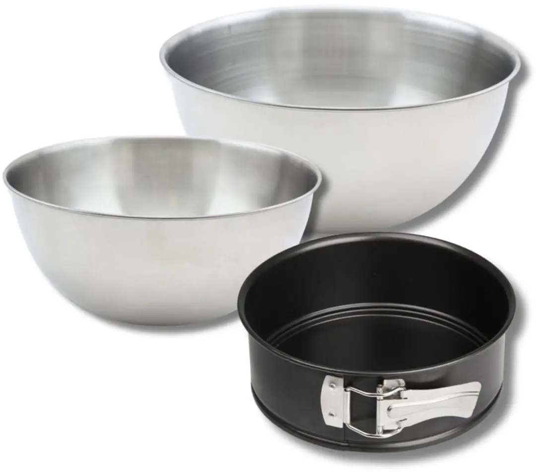 Zenker Bakset Mini Taartvorm 18cm - 2 Mengkommen & Spatel - Zwart