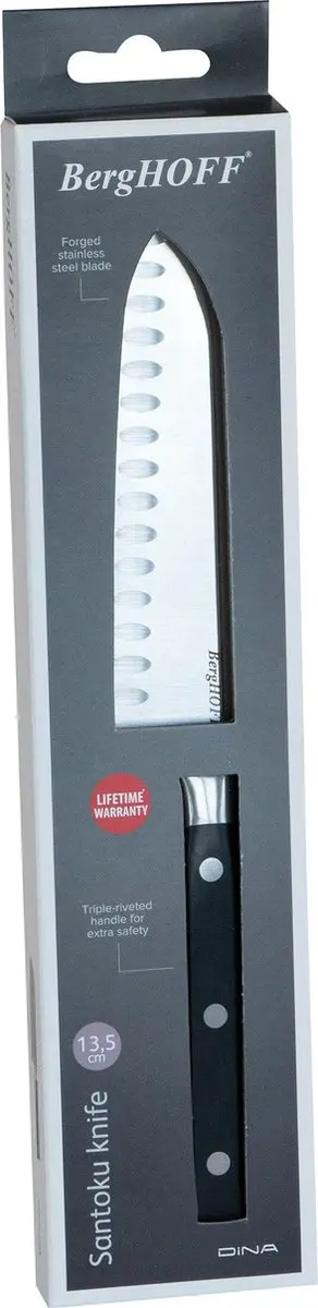BergHOFF DiNA Santoku Mes 13.5cm - Zwart