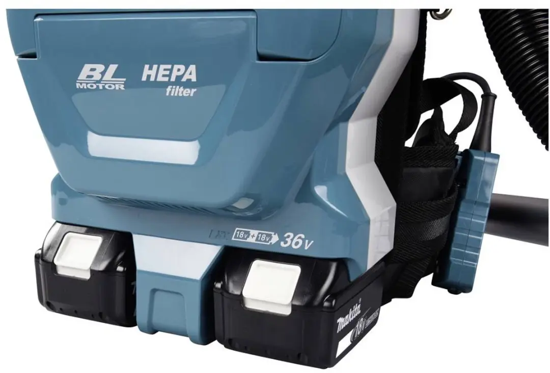 Makita DVC261ZX15 Accu-rugstofzuiger - Turquoise
