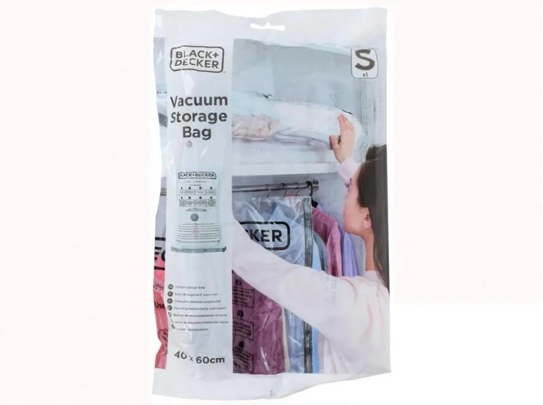 BLACK+DECKER Vacuüm Opbergzak 60x100cm - Transparant