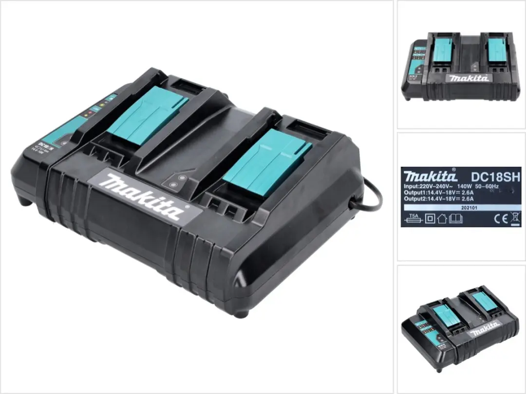 Makita DC18SH Dubbele Lader 18V LXT - 2x 5,0 Ah - afbeelding 6 van 6