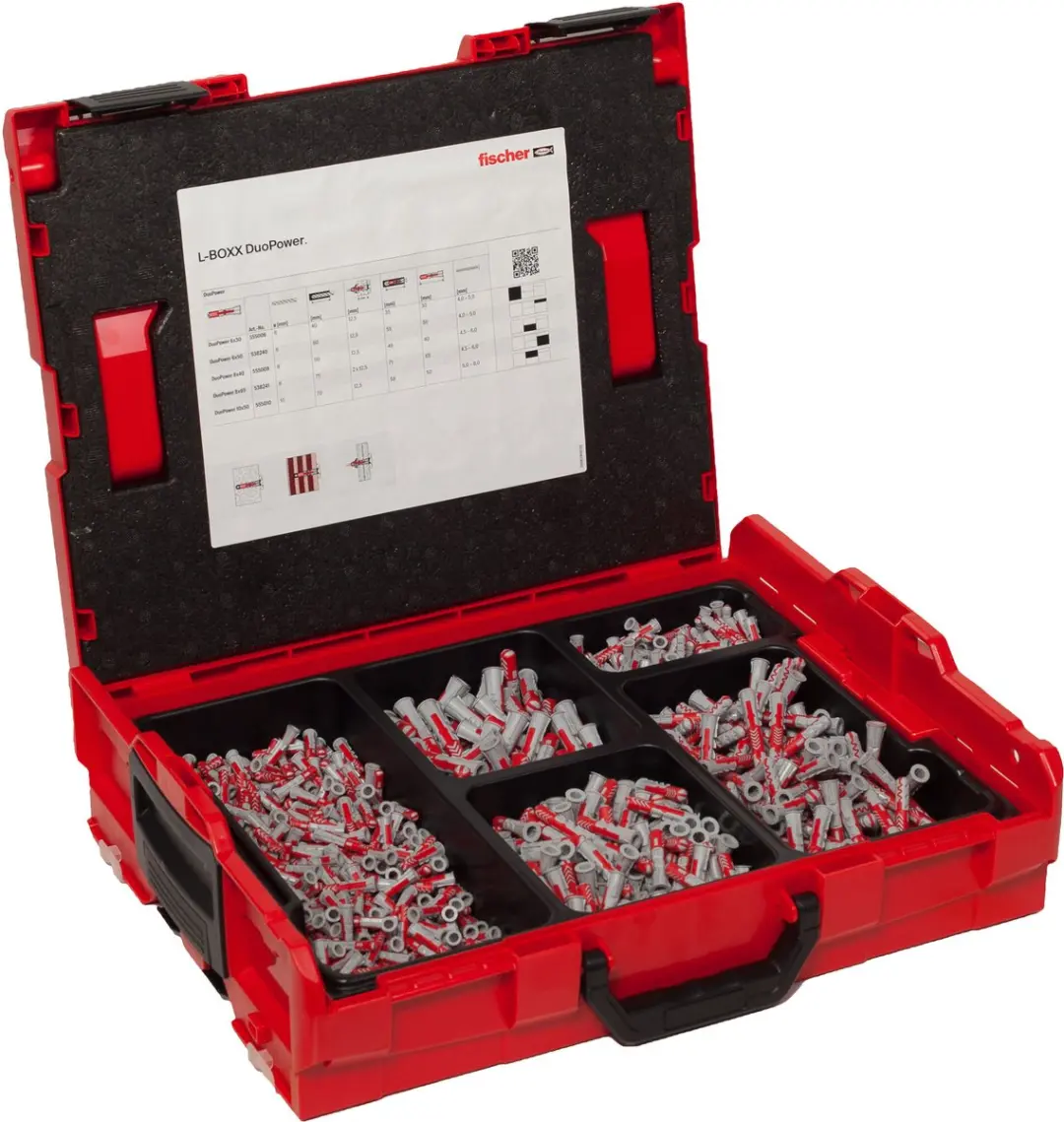 Fischer DuoPower L-BOXX 102 - 910-delig - 5 Vakken