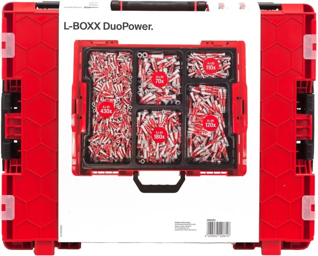 Fischer DuoPower L-BOXX 102 - 910-delig - 5 Vakken