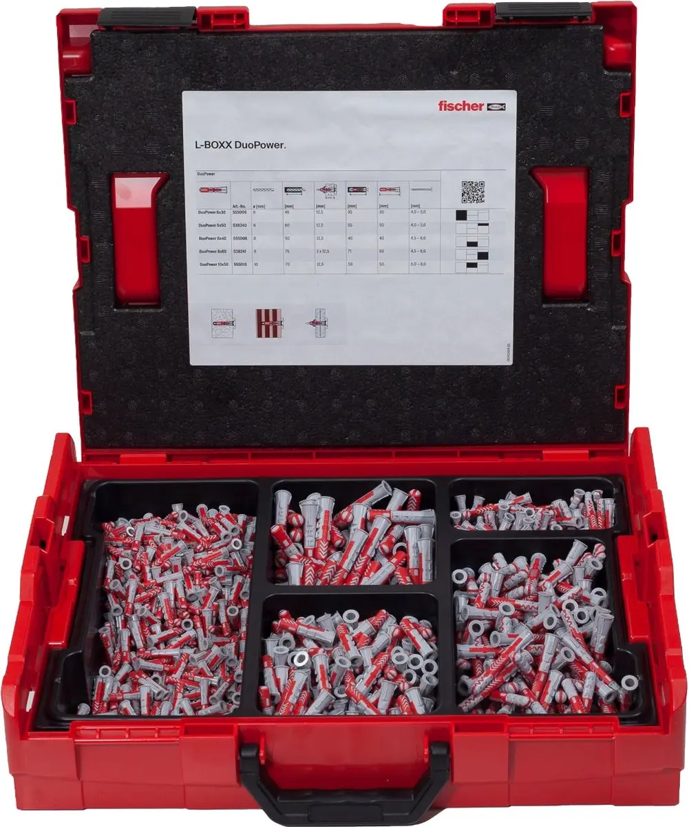 Fischer DuoPower L-BOXX 102 - 910-delig - 5 Vakken