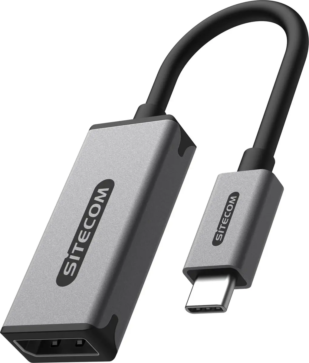 Sitecom AD-1015 USB-C naar DisplayPort 1.4 Adapter - Zilver