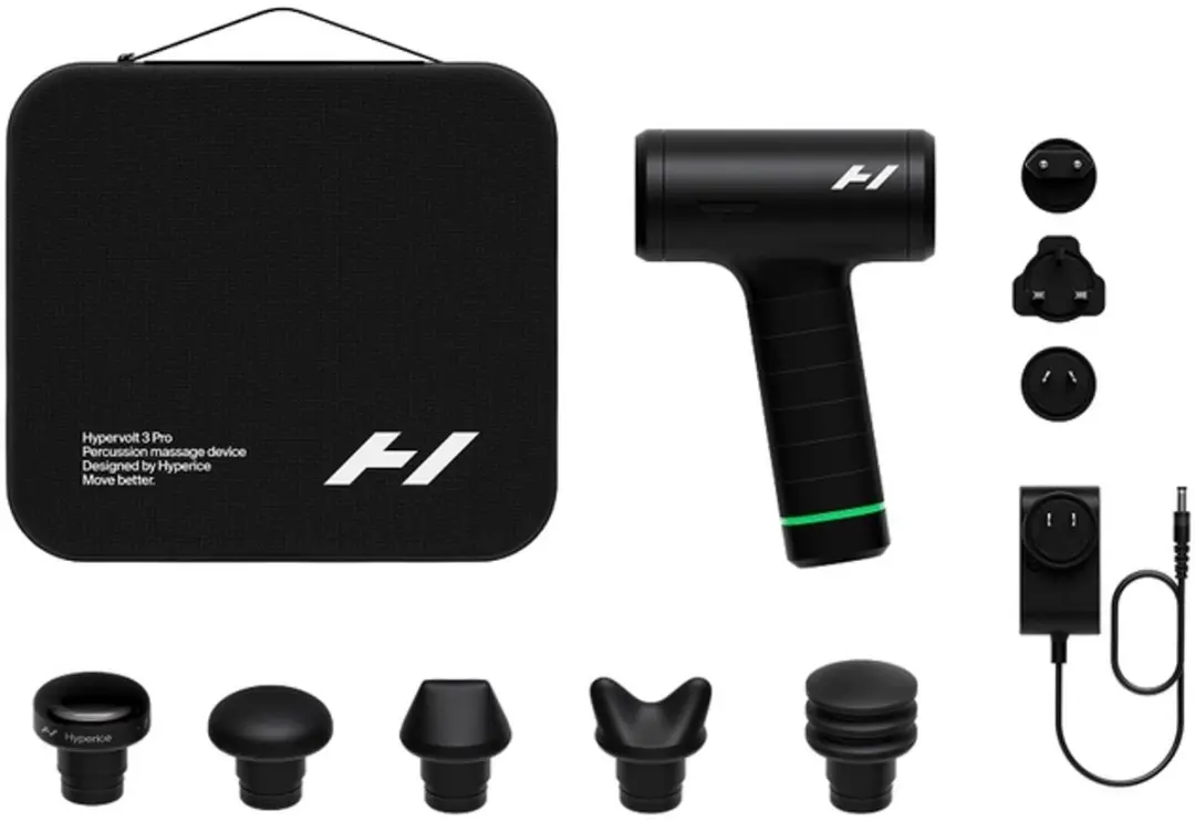 Hyperice Hypervolt 3 Pro Massagepistool - Zwart - 5 Koppen