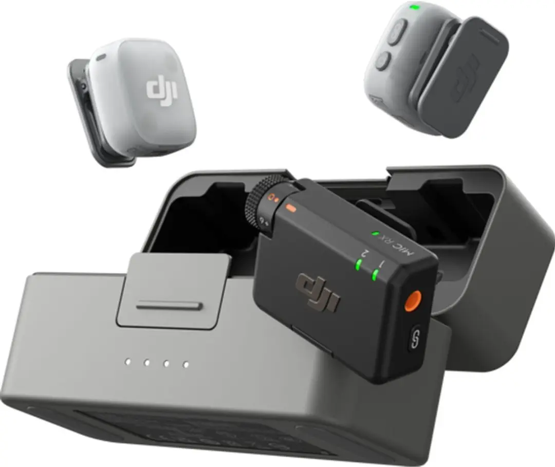 DJI Mic Mini 2 Draadloos Microfoonsysteem - 2 Zenders + Ontvanger - Wit/Zwart