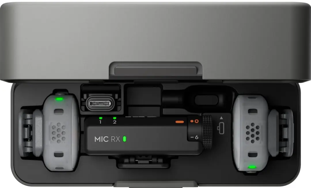 DJI Mic Mini 2 Draadloos Microfoonsysteem - 2 Zenders + Ontvanger - Wit/Zwart