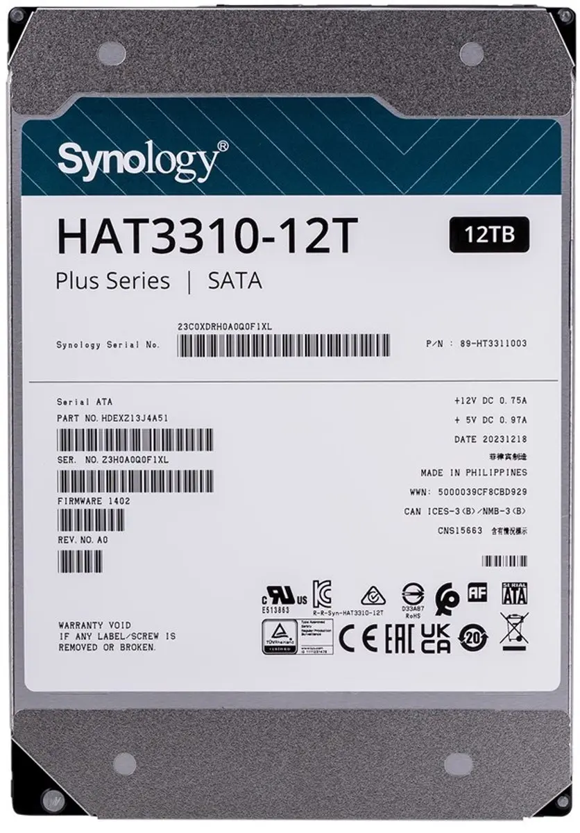 Synology Plus Series HAT3310-12T NAS HDD 12TB