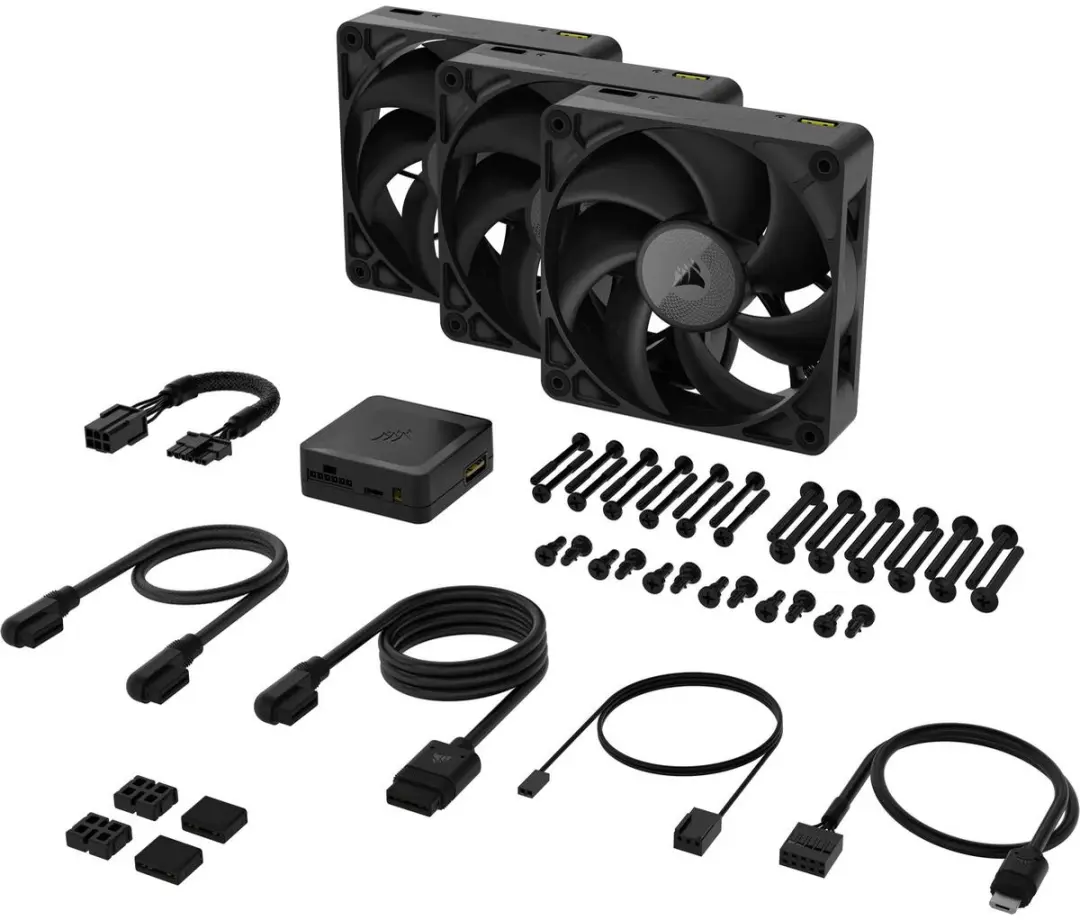 Corsair iCUE LINK RX120 MAX PWM Ventilatorkit 3x120mm - Zwart