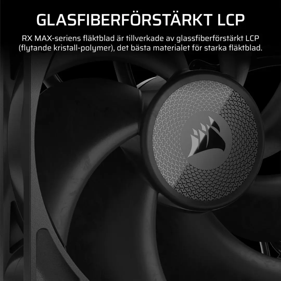 Corsair iCUE LINK RX120 MAX PWM Ventilatorkit 3x120mm - Zwart