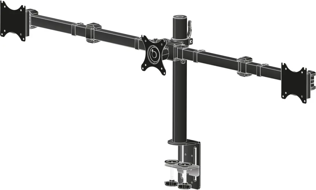 iiyama DS1003C-B1 Monitorbeugel 27" - 3 Schermen - Zwart