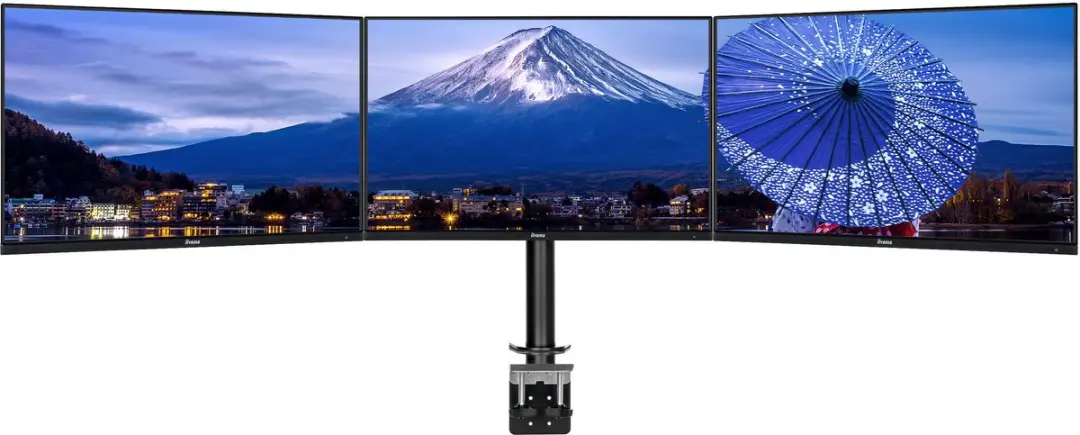 iiyama DS1003C-B1 Monitorbeugel 27" - 3 Schermen - Zwart