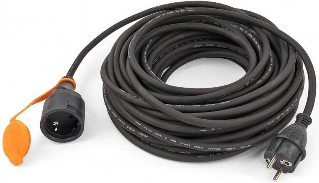 Rellectric Verlengsnoer 20m 3200W - IP44 - Zwart/Oranje