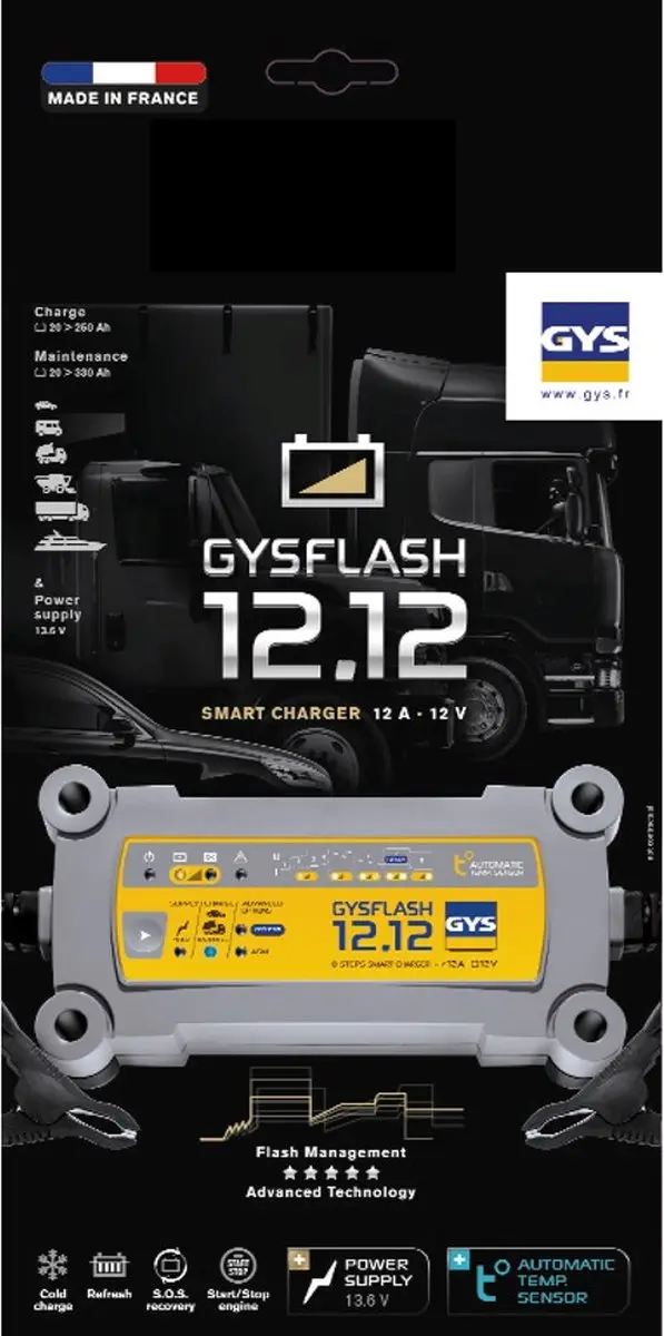Gys GYSflash 12.12 5192029392 - Grijs/Geel - afbeelding 6 van 6