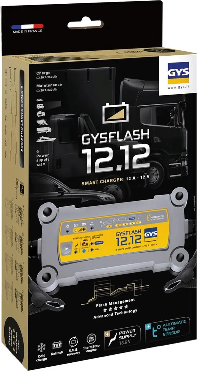 Gys GYSflash 12.12 5192029392 - Grijs/Geel