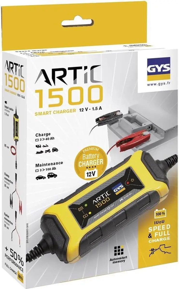 Gys Acculader 12V 1.5A - Loodzuur